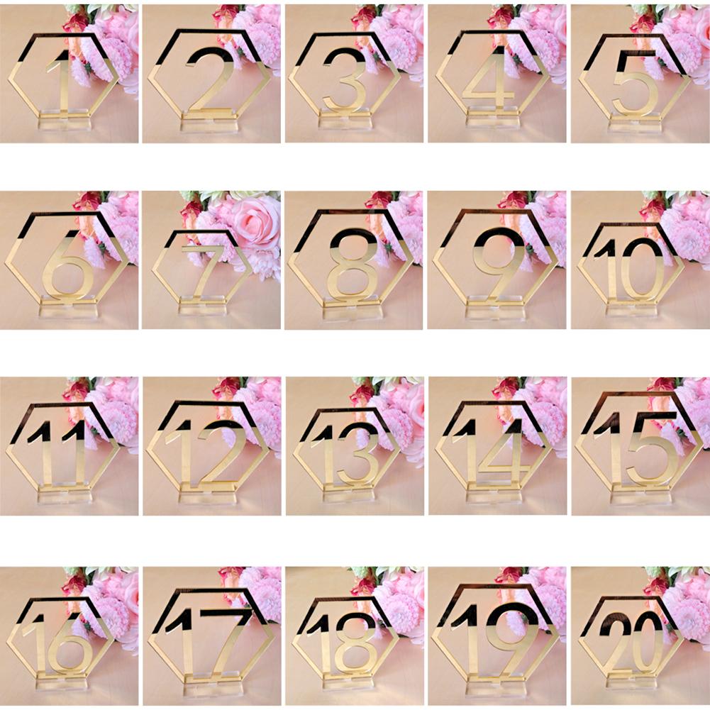 Tabelle Zeichen Anzahl Hochzeit Hexagon Tisch Anzahl Zeichen für Geburtstag Dekoration Hochzeit Engagement Spiegel Sitz Zahlen Zeichen