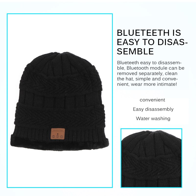 Bluetooth Mütze V 5,0 Bluetooth Hütte Schal Drahtlose Kopfhörer Mütze Kopfhörer draussen Winter warm Skifahren Reiten Hütte