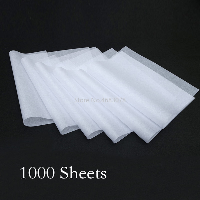 1000 teile/los 17gsm Dünne transparent Gewebe Papier transparent Zeichen Praxis Papier leer Dekoration Verpackung Papier