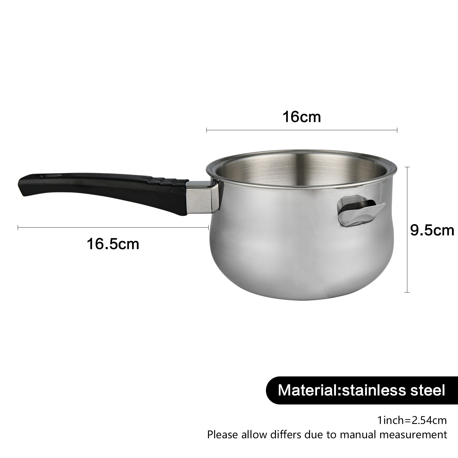 304 Edelstahl Doppel Zauberstab Milch Töpfe Kochen Topf 0,85 L Milch Pfanne Küche Artikel Allgemeine Verwendung für Gas und induktion Herde