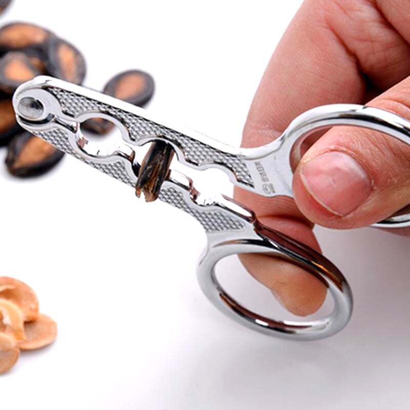 Praktische edelstahl Sonnenblume Melone Samen Zange murmeln Cracker Öffner Klemme Schere Nussbaum Kiefer Scheller küche Zubehör