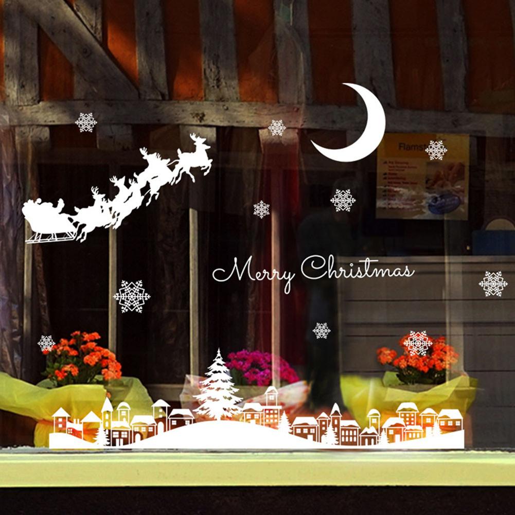 Weihnachten Zauberstab Aufkleber Neue Jahr Weihnachten Fenster Aufkleber Restaurant Einkaufen Center Dekoration Schnee Glas Fenster entfernbar Christus