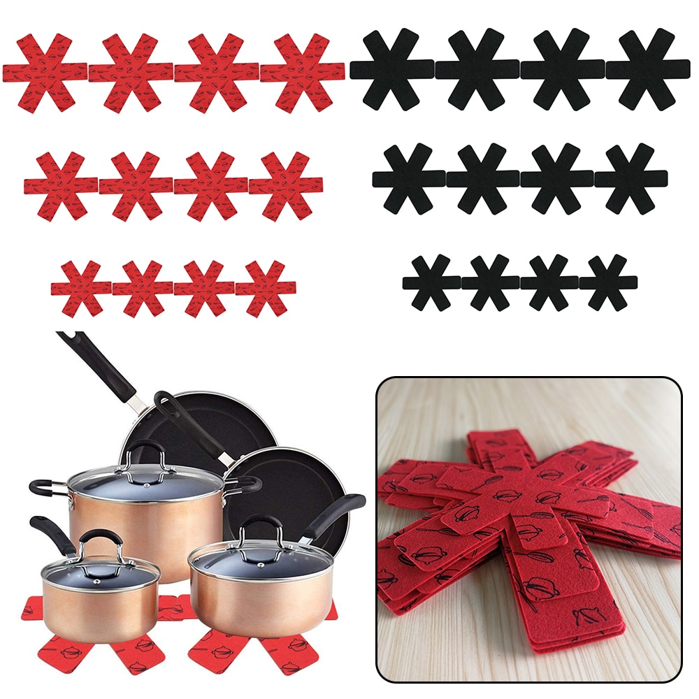 12 Teile/satz Topf Pfanne Protektoren Druck Pads Nicht Stock Topf Pad Anti-Unterhose Pfannen Separator Druck Prämie Teiler Pads küche Werkzeuge