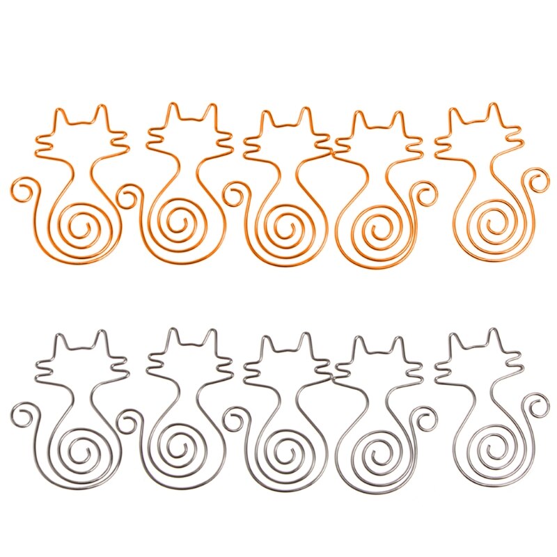 Nette Katze Metall Papier Clips Stift Buch Lesezeichen Memo Clip Büro Schule Schreibwaren