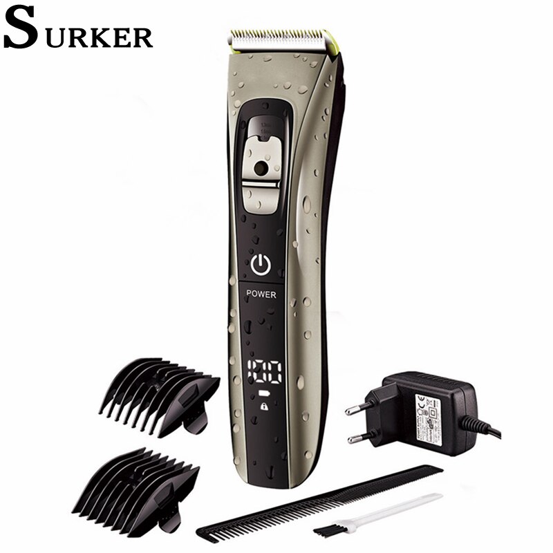 Surker Professionelle Elektrische Haar Schermaschinen Wasserdicht kabellos Haar Trimmer Wiederaufladbare Haar Schneiden Maschine SK-629