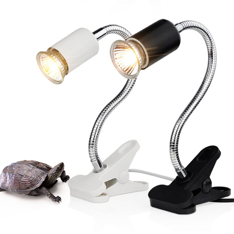Einstellbare Reptil Lampe mit Clip-auf Lampe Halfter Schildkröte Aalen UV Glühbirnen Heizung Lampe Amphibien Eidechse Temperatur Kontrolle