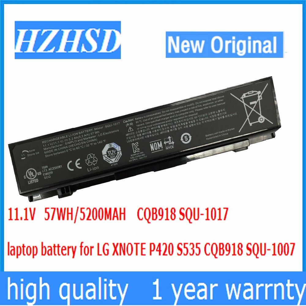 11,1 V 57Wh Neue Original CQB918 Laptop Batterie für E217462 Batterie Laptop SQU-1017 S430 S530 P420 S425 S525 S535 PD420