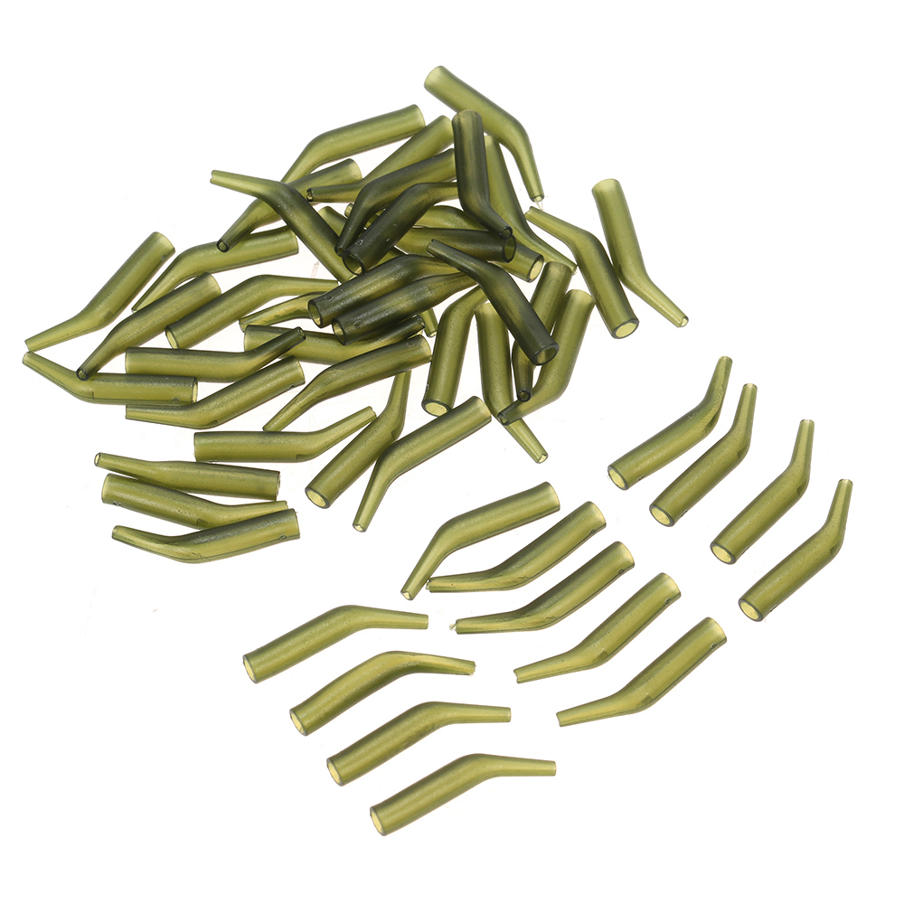 50Stck Karpfen Angeln Haken Hülse Haar Anlage Linie Aligner Hülse Weiche Anti Verwicklung Angelgerät Aligner Karpfen Angeln Mit angehen Kasten