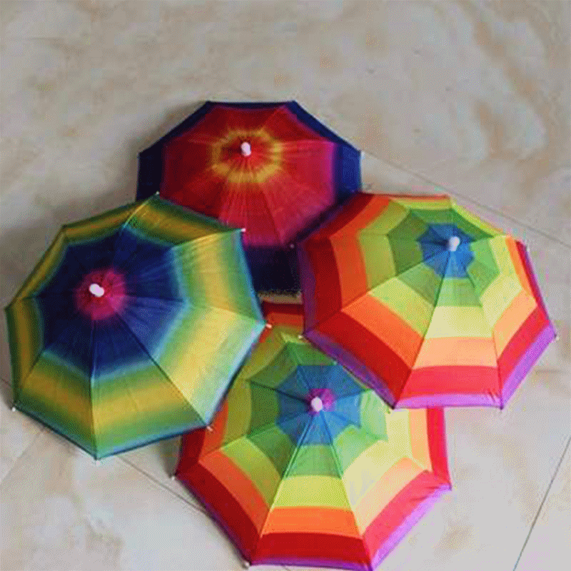 Kreative Tragbare draussen Schatten Regen Hütte Gelegentliche Regenbogen Regenschirm Hütte Nützlich Markise Camping Angeln Wandern Regenschirm Für Erwachsene Art