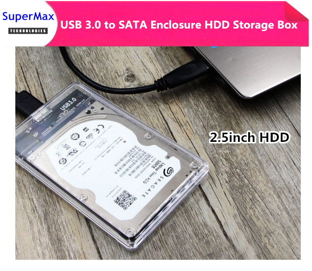 hoch Geschwindigkeit USB 3.0 zu SATA Aufbewahrungsbox für 2,5 zoll Festplatte HDD SSD SATA mit kabel