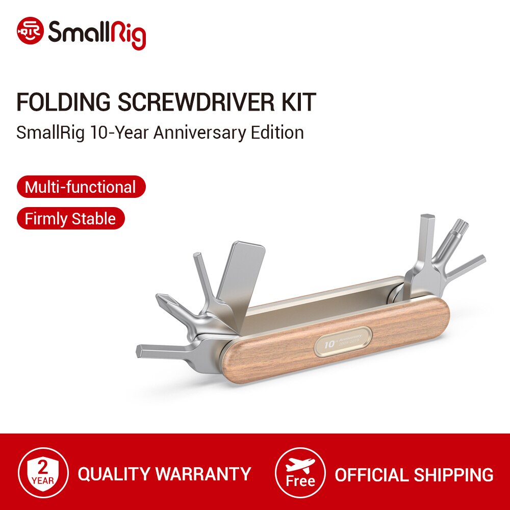 SmallRig 10-Jahr Jubiläum Auflage Schraubendreher Falten Bausatz Mit Phillips/Allen Schraubenschlüssel/Torx T25 Fahrer Kamera KäFeige Anlage-2400