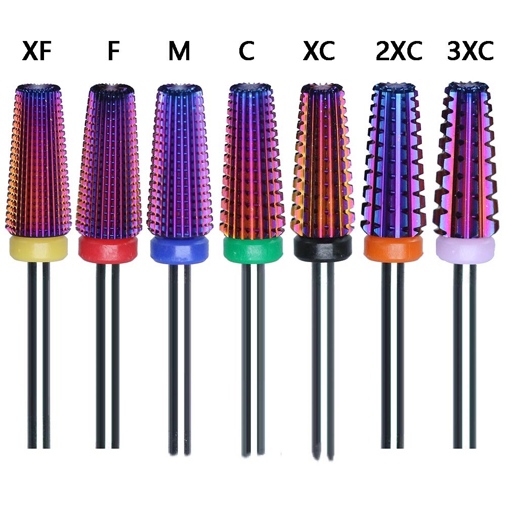 5 in 1 Professionelle Scharf Nagel Bohrer Hartmetall Nagel Bohrer Elektrische Maschine polieren Werkzeug Bunten Bohrer BZY78