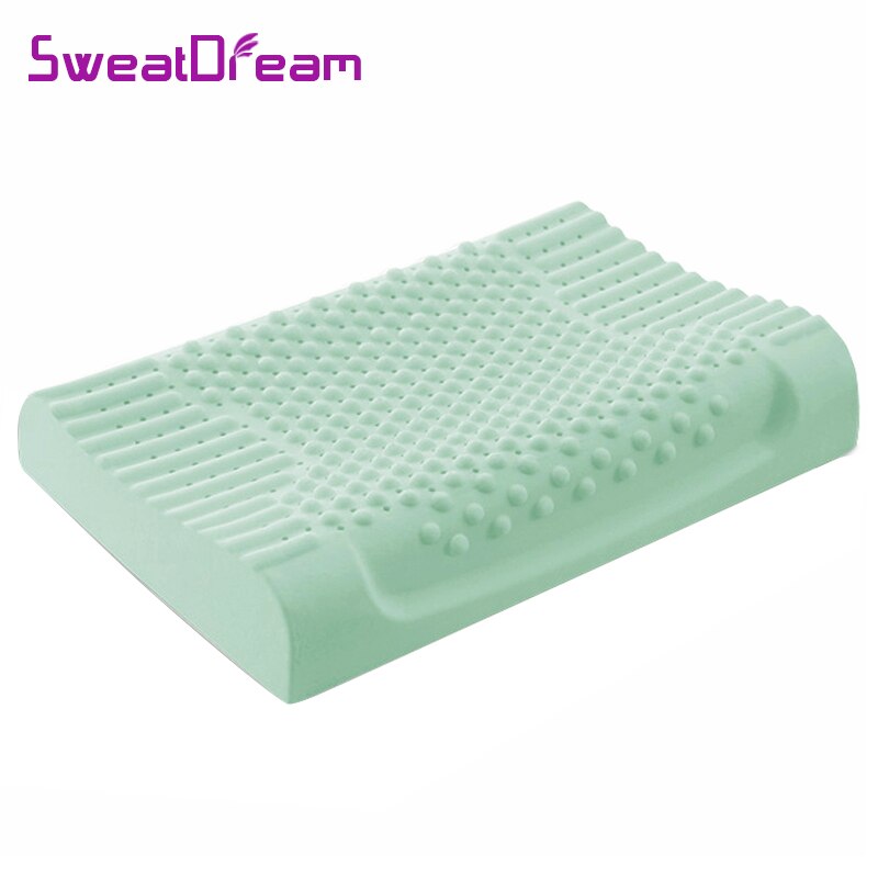 Natürliche Latex Kissen Sri Lanka Negativ Ionen Weiche Rebound Nacken Massage Welle Kissen Orthopädische für Heimat Latex Kissen Bett Kissen