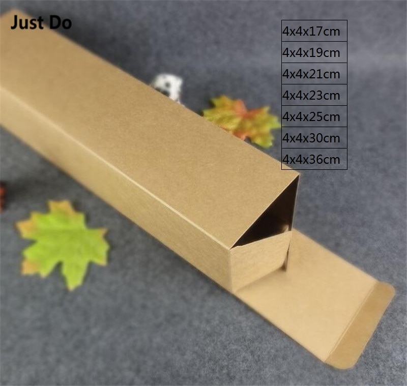 4*4*17cm 4*4*36cm 20 stücke lange Kraft papier Kasten paket leere karton Kraft papier Kasten Festival verpackung boxen