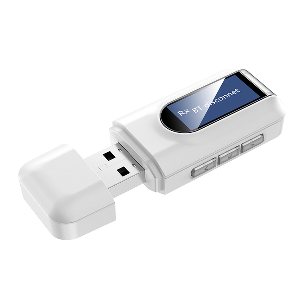 USB Bluetooth 5,0 Empfänger Absender Audio- Adapter Für Auto PC TV Kopfhörer HiFi Dongle LCD Anzeige 3,5 MM AUX kabellos Adapter