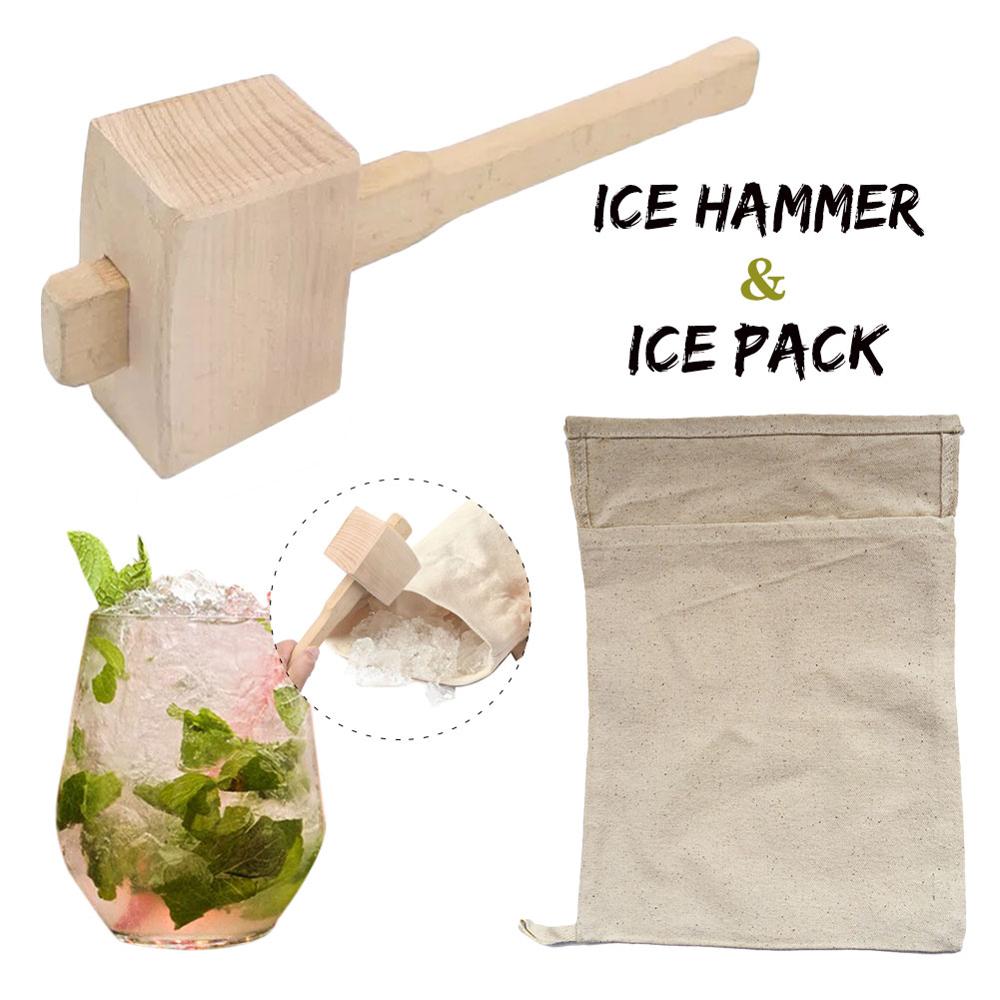 Leinwand Gebrochen Eis Tasche Gebrochen Eis Hammer Reine Baumwolle Eis Tasche Professionelle Cocktail Shaker Eis Tasche