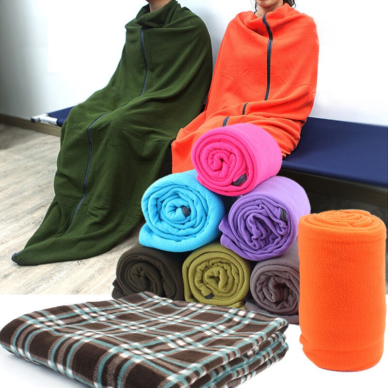 Flanell Warme Schlafsack Liner draussen Camping Reise 4 jahreszeiten Klimaanlage Mittagessen Brechen Knie Decke Schmutzig Schlafsack