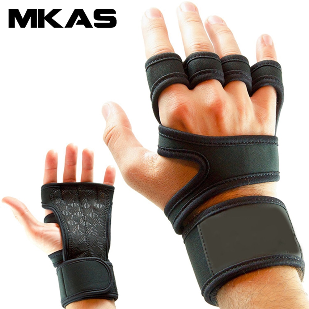 Neue 1 Paar Gewicht Heben Handschuhe Frauen Männer Fitness Sport Bodybuilding Gymnastik Griffe Fitnessstudio Hand Palme Schutz Handschuhe