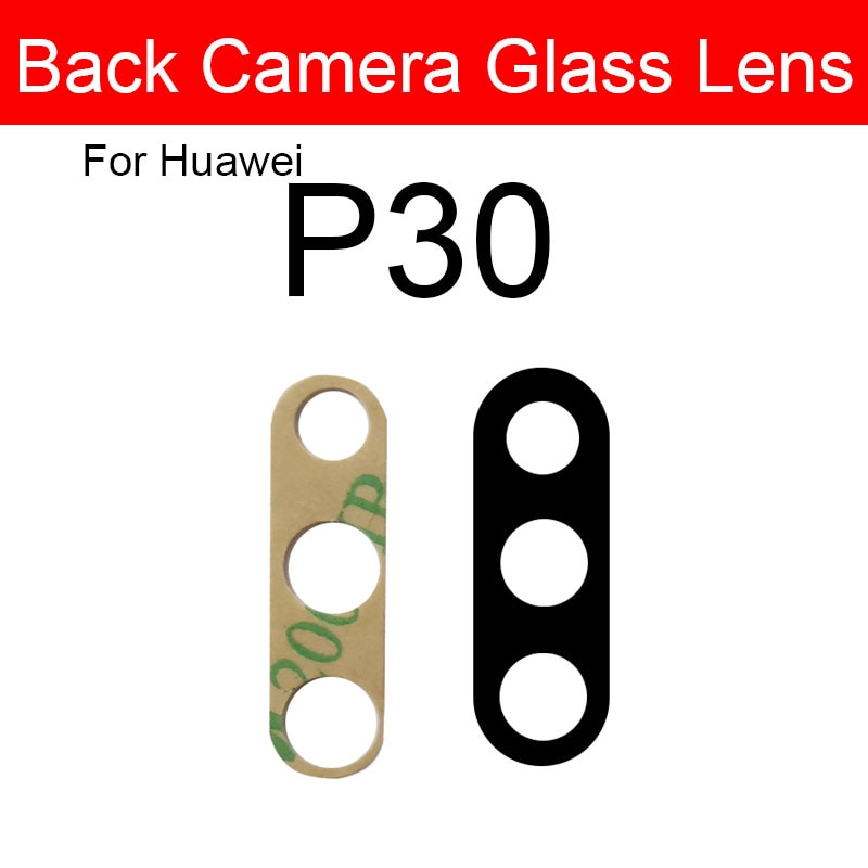 Zurück Hinten Kamera Objektiv Für Huawei P30 ELE-AL00 ELE-L09 ELE-L29 Kamera Glas Abdeckung Rahmen Halfter Schutz Objektiv Modul Ersatz