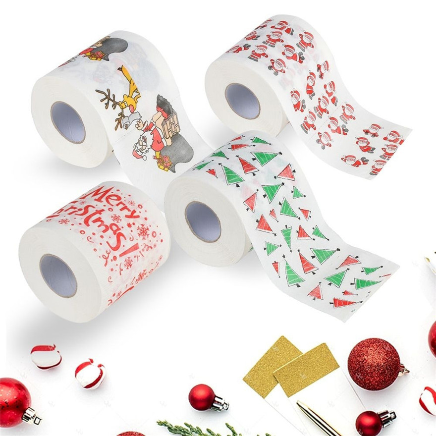 Weihnachten aufbringen Serie Rolle Papier Drucke Lustige Wc Papier Neue Weihnachten Kreative Wc Papier #1127