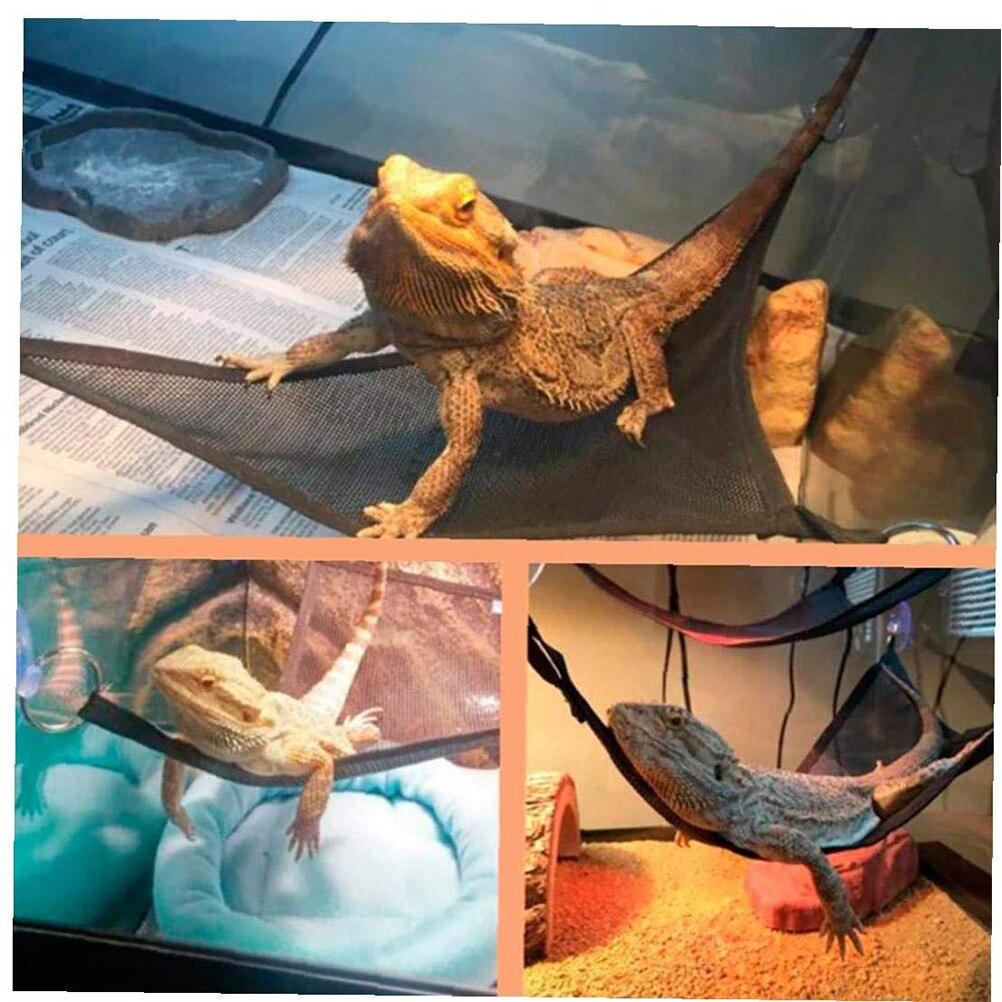 2Stck Hängen Netz Eidechse Hängematte Atmungsaktive Gittergewebe Reptil Hängematte Dreieckige Hängen Netz Für Eidechse Gecko