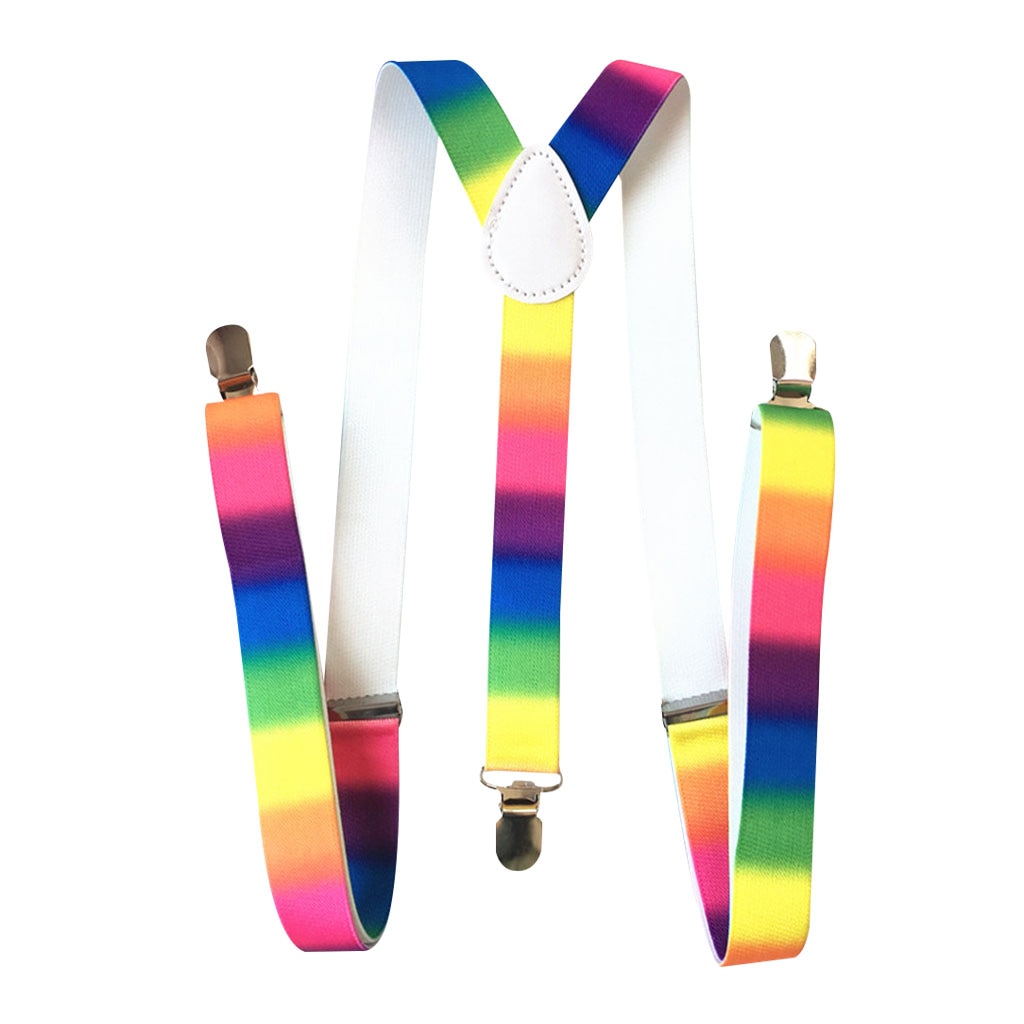 neue Persönlichkeit Band Gürtel unisex Erwachsene Riemen Clip Regenbogen Druck Einstellbare Strumpf Gürtel