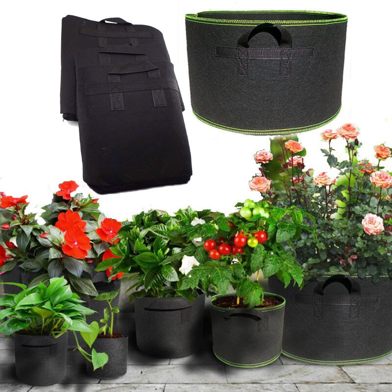 Wachsen Taschen Gemüse Pflanze Baum Töpfe Garten Werkzeug Erdbeere Stoff Wachsende Blume Jardin 15 20 25 30 Gallonen