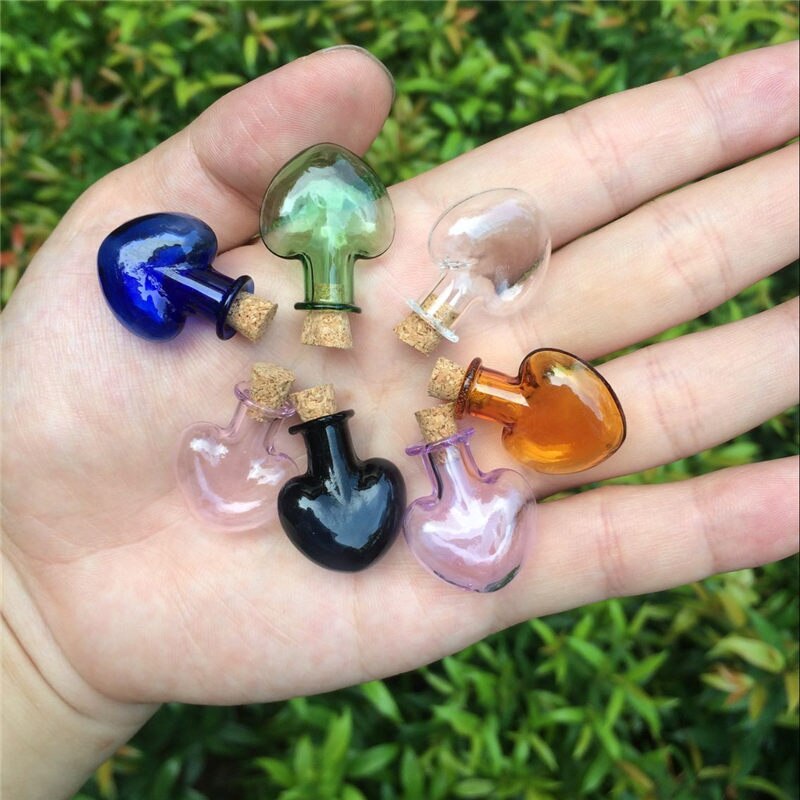 Mini Glas Sand Flaschen Liebe Herz bilden Nette Flaschen Mit Kork Farben Flaschen sehr klein Gläser Fläschchen mischen 7 Farben freies