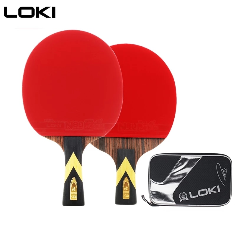 LOKI 6 Sterne Tischtennis Schläger Ebenholz Kohlenstoff Klinge Tischtennis Schläger Schnelle Angriff Klingeln Pong Schläger Bogen Tischtennis Schläger