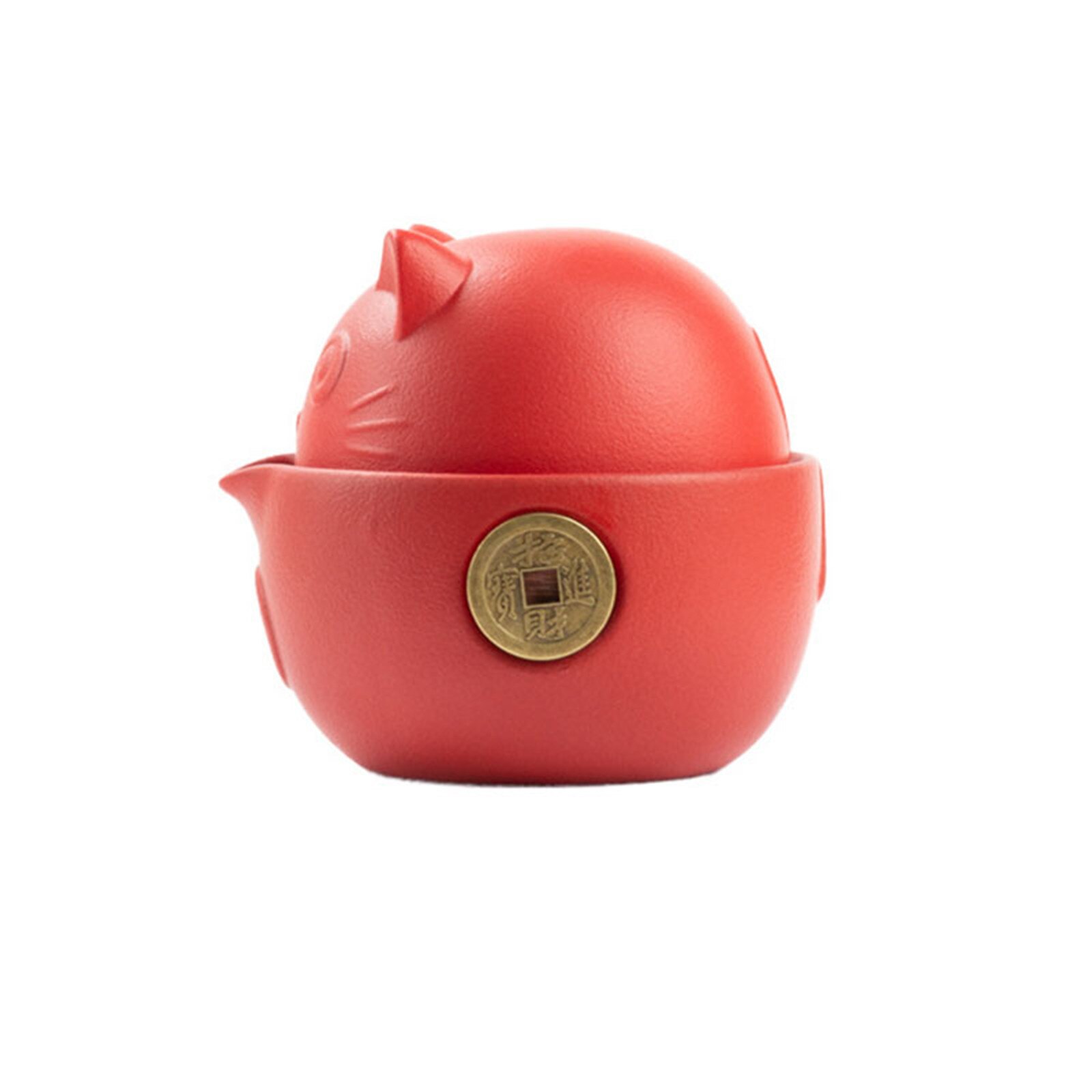 Katze Serie Reise Tragbare Keramik Tee-einstellen mit Tee Topf Tee Tassen Reisetasche für Büro Heimat Reise HFing