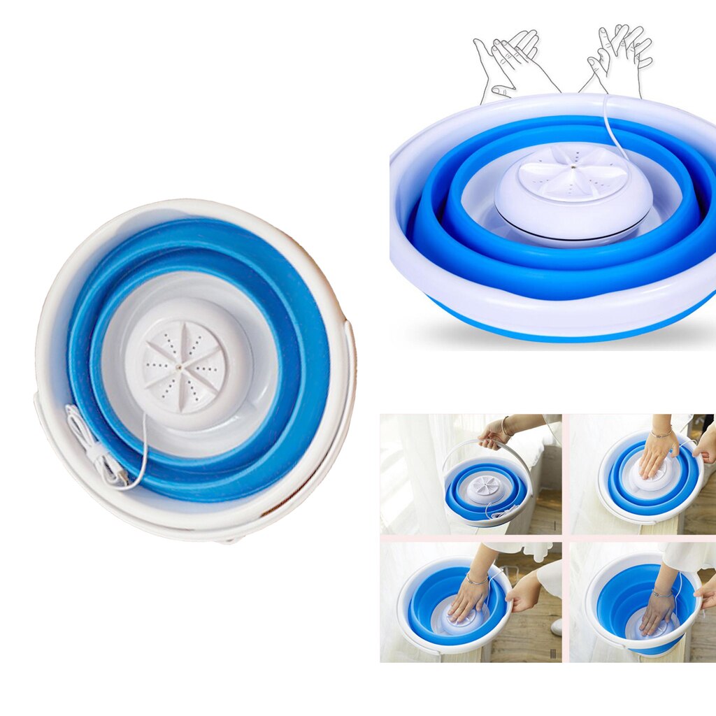 Kunststoff Mini Tragbare Waschmaschine Kleidung Waschmaschine USB Ladung