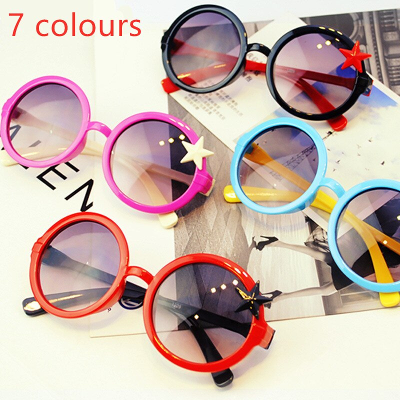 Fünf Sterne Karikatur Sonnenbrille Reizende freundlicher Schattierungen Nette Jungen Mädchen Strand Außen Brillen Sonnenbrille freundlicher Gradienten UV400