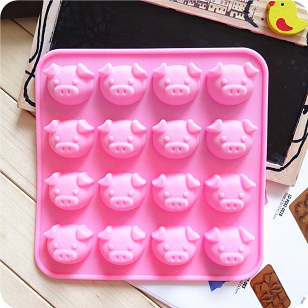 Schwein bilden Embellisment Silikon Kuchen Süßigkeiten Gelee Schokolade-bilden DIY Nonstick Einfach Sauber Dekorieren Schokolade Schimmel D