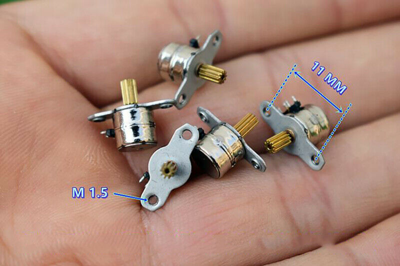 5 stücke Mini 6,5mm stepper Motor- 2-Phase 4-draht schrittmotor W/metall getriebe für Digital kamera