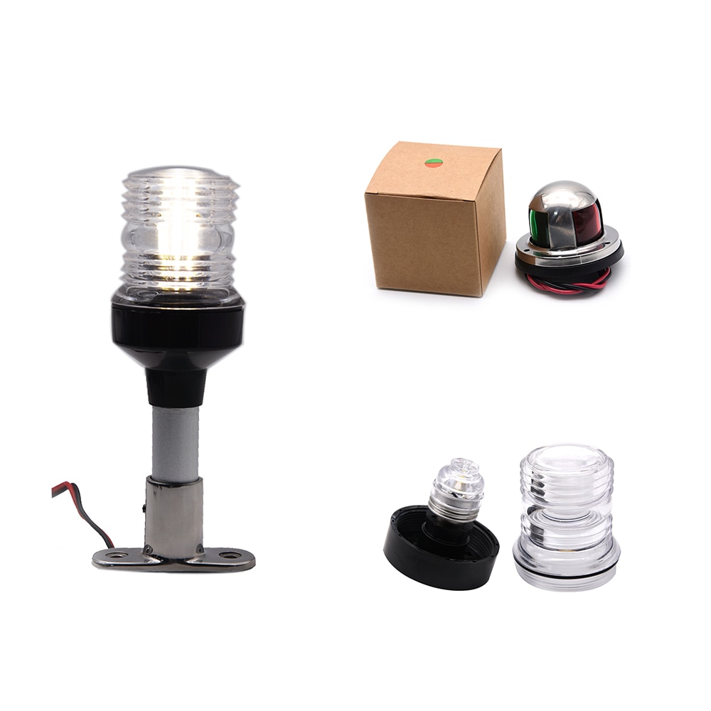 6 Zoll Runde LED Warnung Licht Signal Lampe Warme Lampe Marine Stiefel Yacht Licht Navigation Anker Licht verrotten Grün Runde Stiefel Licht