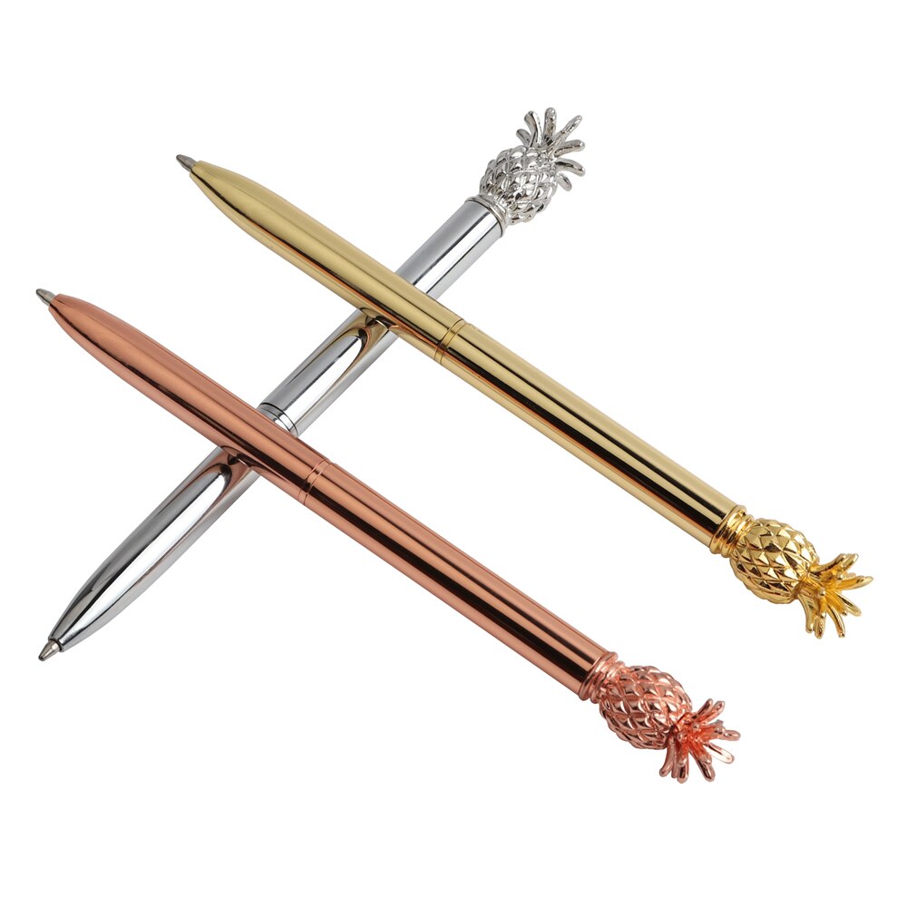 Scepter Kugelschreiber Ananas Stil Metall Material Kugelschreiber Für Schule Büro Kreative Schreibwaren Silber Rose Gold Stifte
