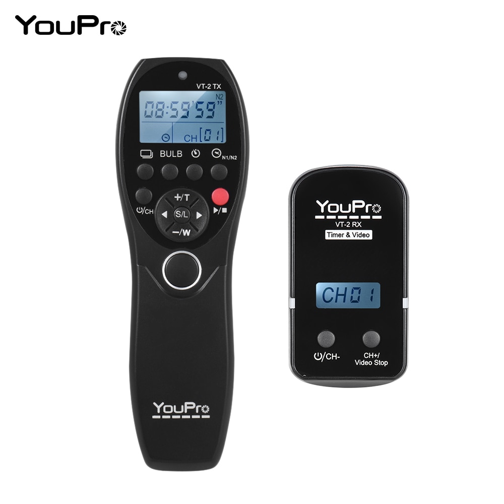 YouPro VT-2 Drahtlose Fernbedienung Kommandant LCD Timer Auslöser Video Absender Empfänger für Sony Kamera Camcorder