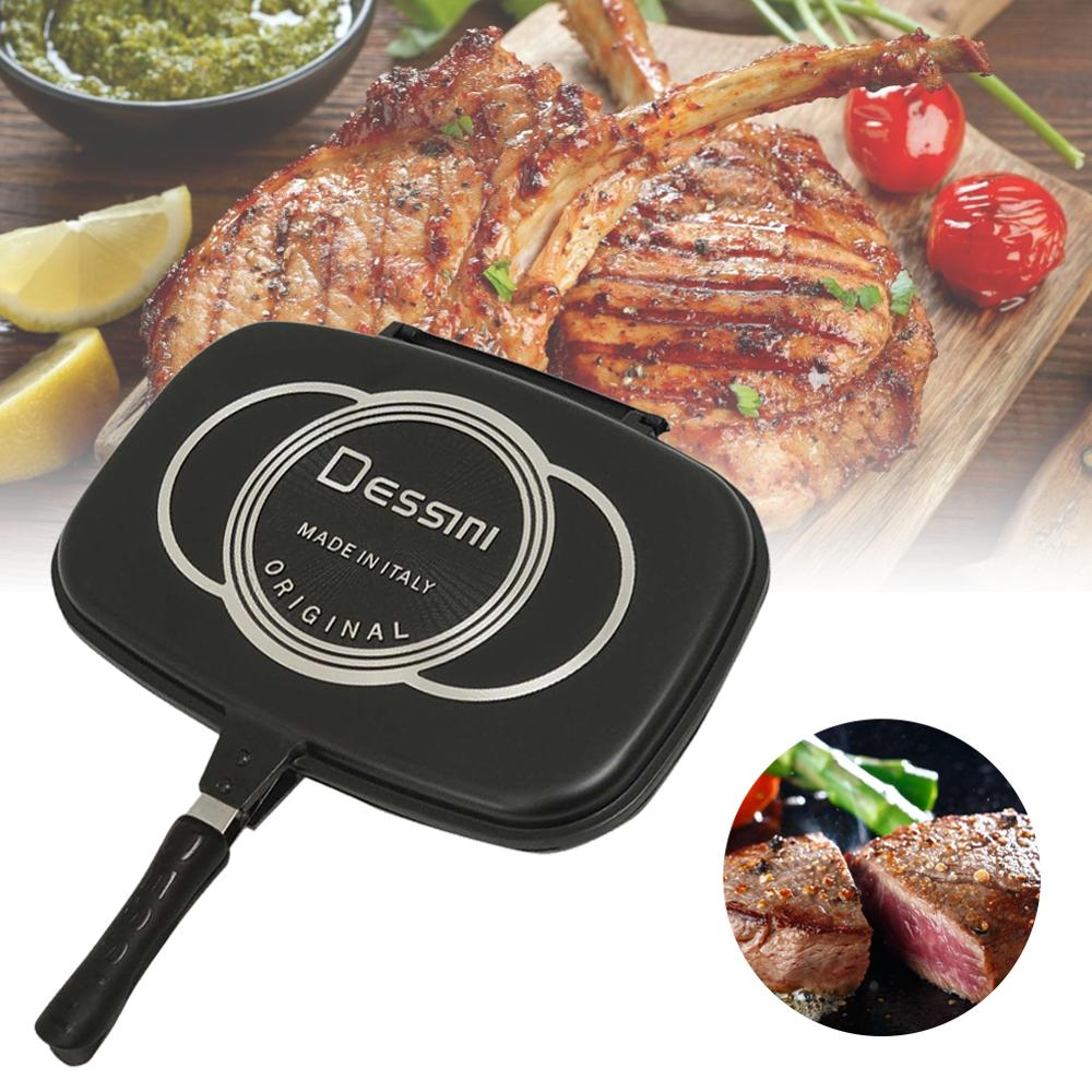 32CM Doppel Seite Grill Braten Pfanne nicht-Stock Grill Kochen Werkzeug Heimat DIY Grill Pfanne Pfannkuchen Pfanne Rechteckigen pfannkuchen Hersteller