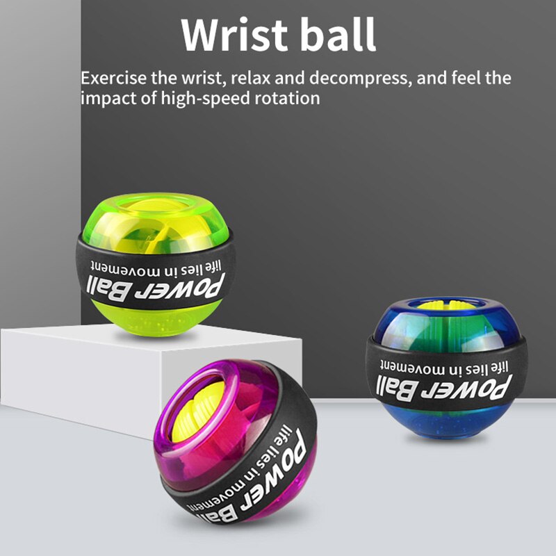LED Muskel Energie Ball Stumm Handgelenk Ball Trainer Entspannen Gyroskop PowerBall Kreisel Arm Trainer Handgelenk-stärkungsmittel-Ball Fitness Ausrüstungen