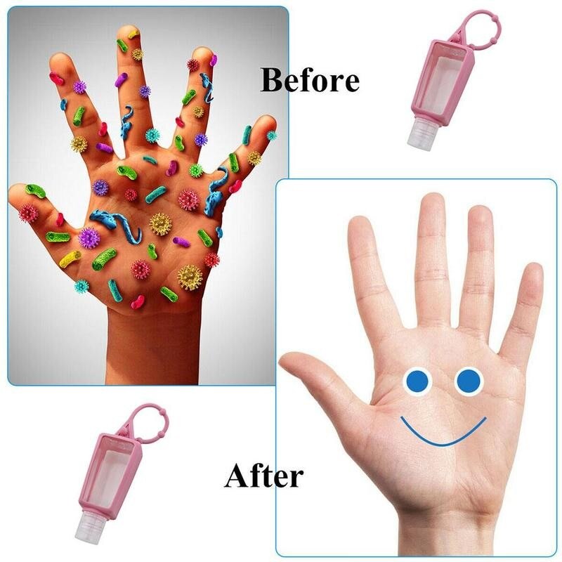 1/3/5 stücke Mini Sanitizer Gel Halfter Flasche Gel Hängen Tasche Hand Sanitizer Flasche Reise Nachfüllbare Flasche Mini Sanitizer Gel Halfter