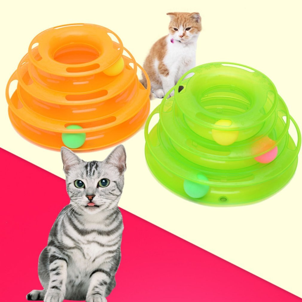 3 ebenen Haustier Katze Spielzeug Lustige Turm Spuren Rabatt Katze Spuren Spielzeug Ausbildung Intelligenz Amüsement Platte Katze Ball Spielzeug Für katzen