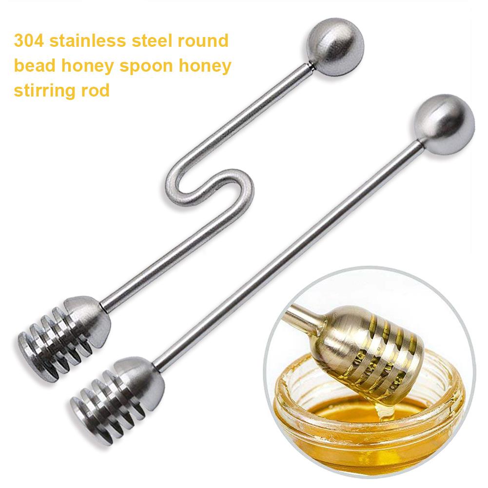 1 stücke 15.3/15,8 cm Edelstahl Honig Löffel Stöcke Anti-rost Für Honig Glas dosieren Nieselregen Honig löffel Kaffee