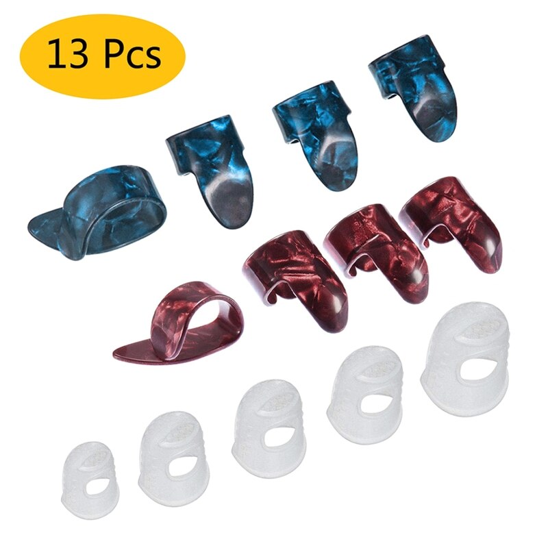 13 stücke Gitarre wählt Index Finger wählt für Elektrische Akustische Gitarre Ukulele E56D