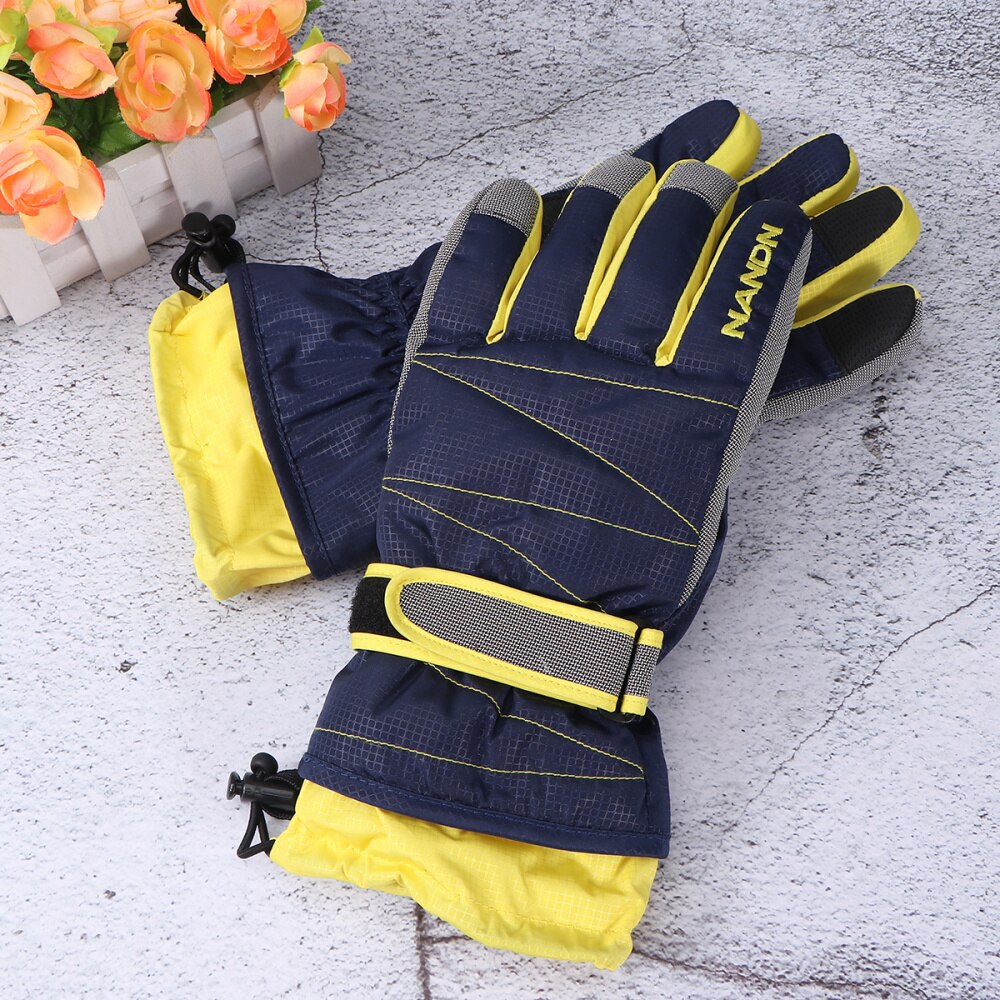 Kalten nasser Super Warme Winter Schnee Skifahren Winddicht Wasserdicht mit Lange Stulpe für Snowboard Reiten (Blu