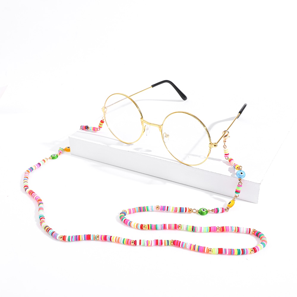 Brillen Gurt Lesebrille Hängen Kette unisex Anti-verloren Bunte Perlen Kette Sunglasse Brille Halfter Nacken Kabel