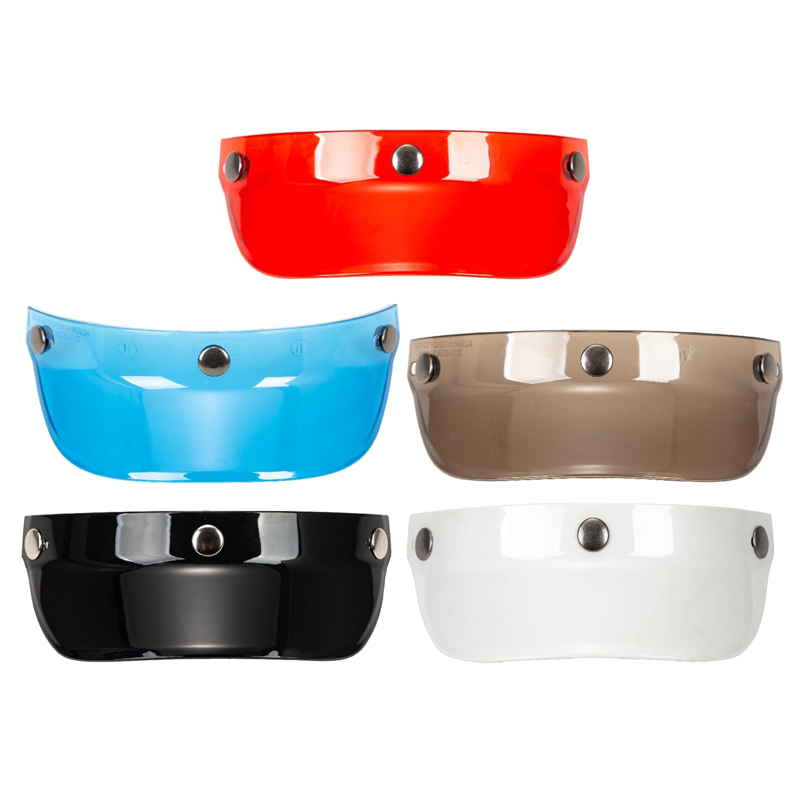 Motorräder Helm Spitzen Schild offen Gesicht retro Sonne Schatten Schutz Ersatz w/ 3 schnappen Kratzfest für 3/4 Helme