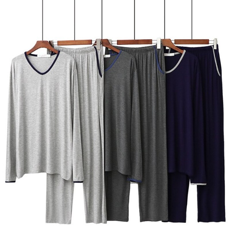 Neue modal Schlafanzug männer Frühling Herbst Langarm Lange Schlauch Nachtwäsche Schlafanzug einstellen Baumwolle Winter Männlichen Nachtwäsche pijama hombre