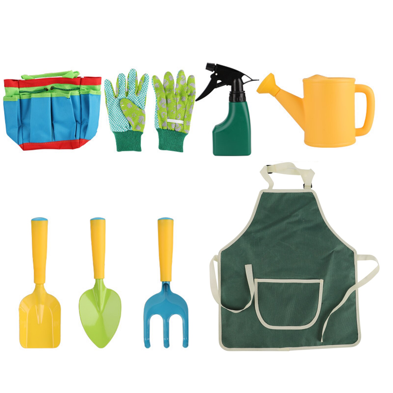 8Stck freundlicher Garten Werkzeuge einstellen Garten Spielen Spielzeug Garten Tote Tasche Gartenarbeit Werkzeug Bausatz Schaufeln Garten Werkzeuge für Gartenarbeit Hand werkzeuge