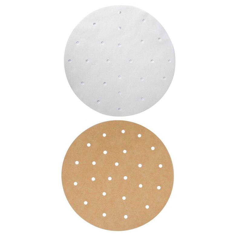 200Stck Ungebleichtem Luft Friteuse Liner, Bambus Dampfer Liner, silikon Öl Papier Runden Perfekte Für 5,3 & 5,8 QT Luft Friteusen/Backen/