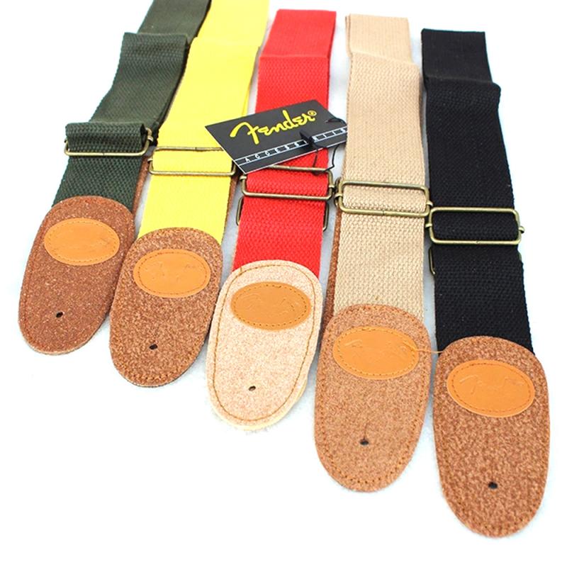 Einstellbare Gitarre Schulter Gurt Gürtel gewebte Baumwolle Gitarre Gurt Mit Leder Enden Für Elektrische Gitarre Elektrische Bass Rhythmus Guita